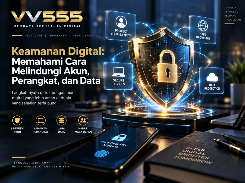 Keamanan digital untuk melindungi akun, perangkat, dan data